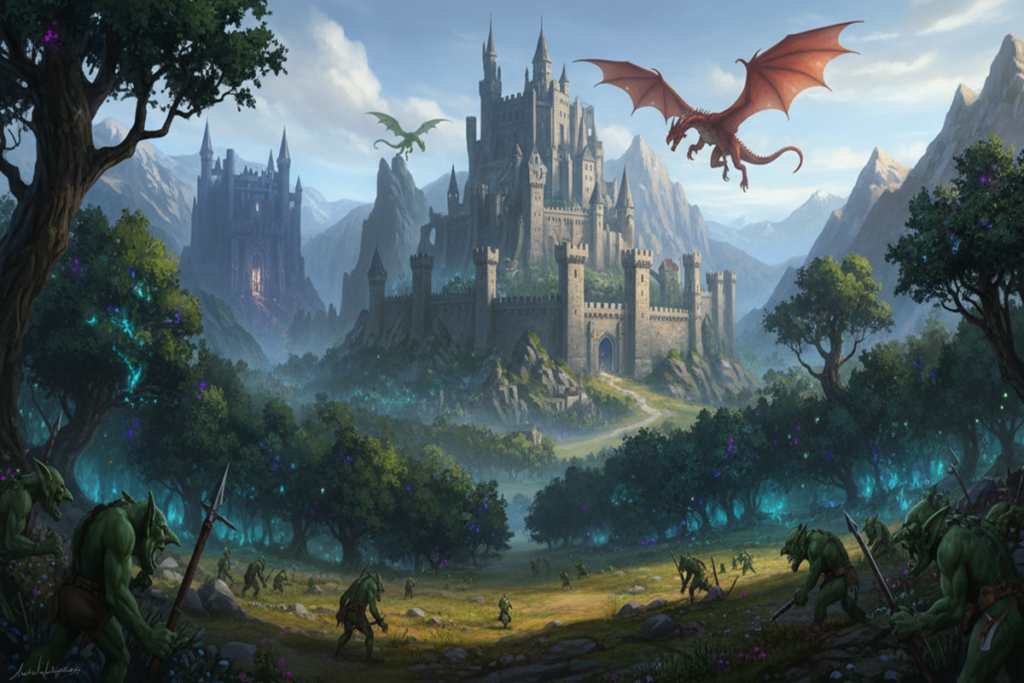 Gameplay d’un jeu mobile médiéval fantasy 