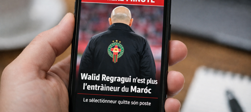 Walid Regragui : le départ qui a fait vibrer les smartphones au Maroc
