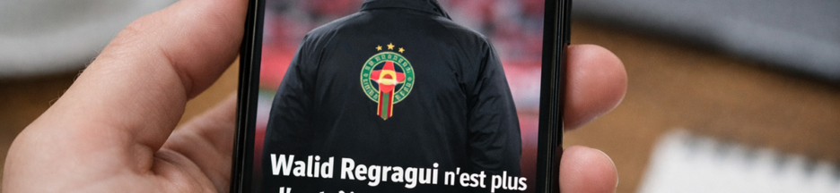 Information sur Walid Regragui sur un smartphone
