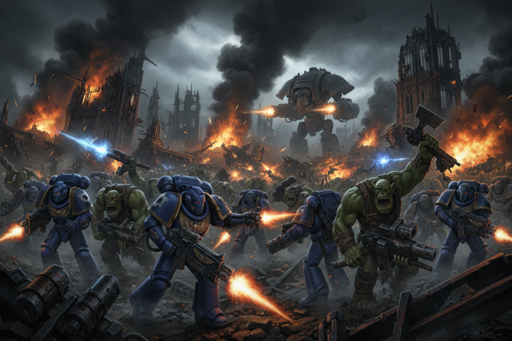 Gameplay des jeux mobiles d'action comme Supremacy : Warhammer 40,000