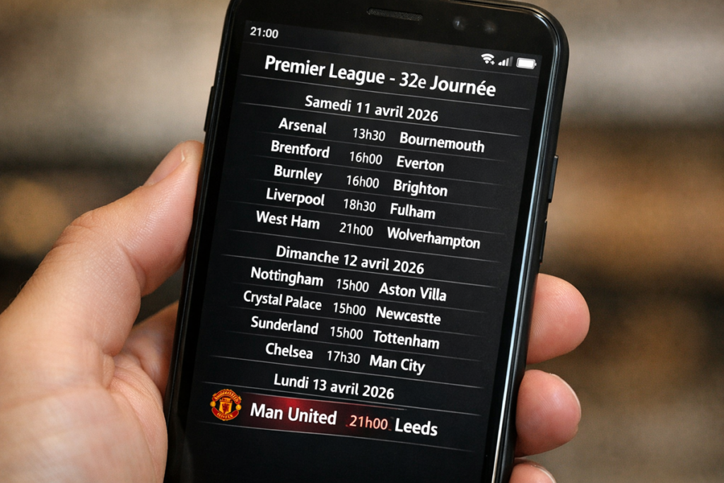 Matchs de la 32e journée de Premier League
