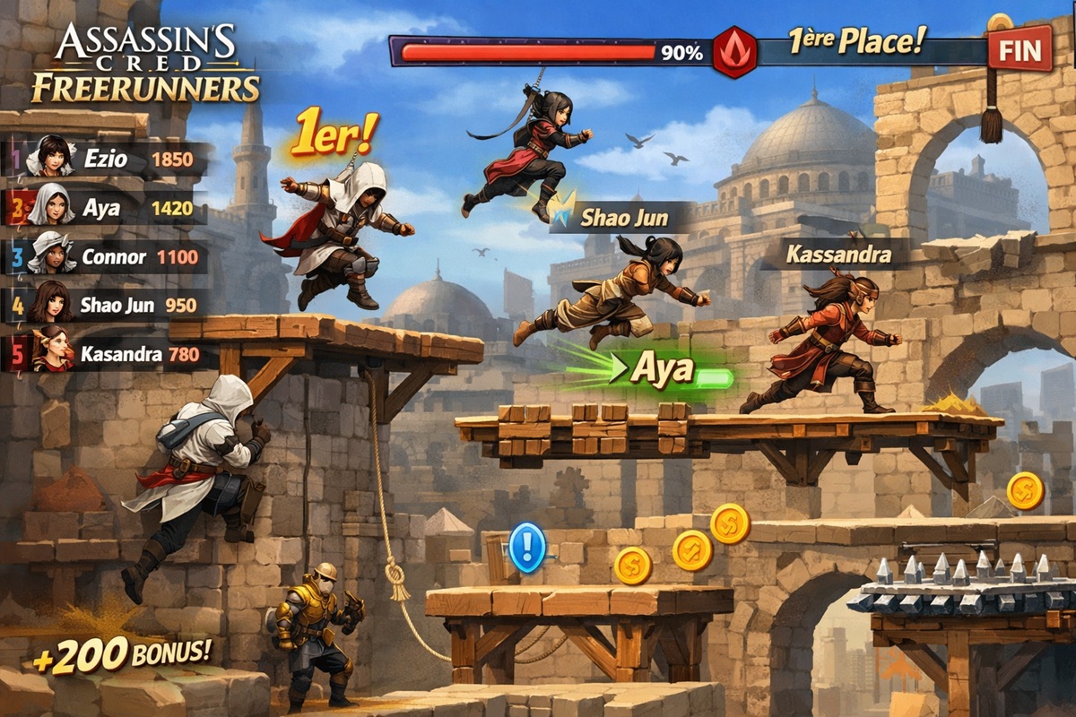 Gameplay d’un jeu mobile comme Assassin’s Creed Freerunners