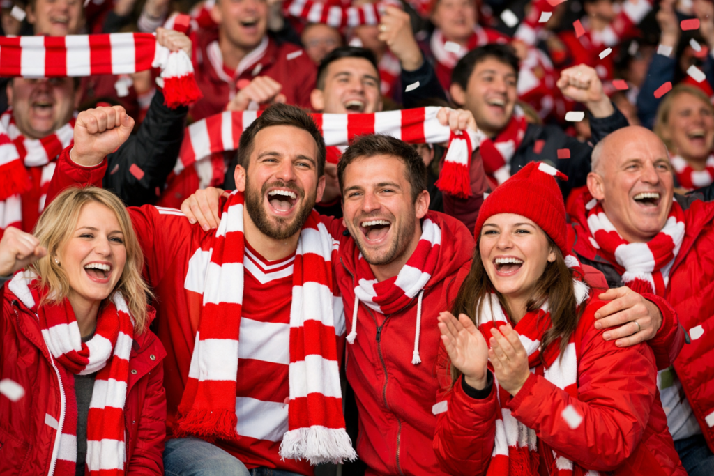 Supporteurs du Bayern Munich heureux
