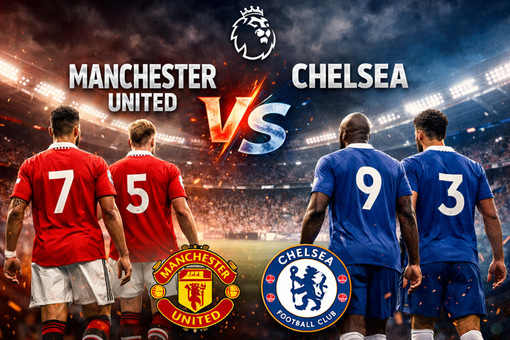 Affiche Manchester United vs Chelsea  
