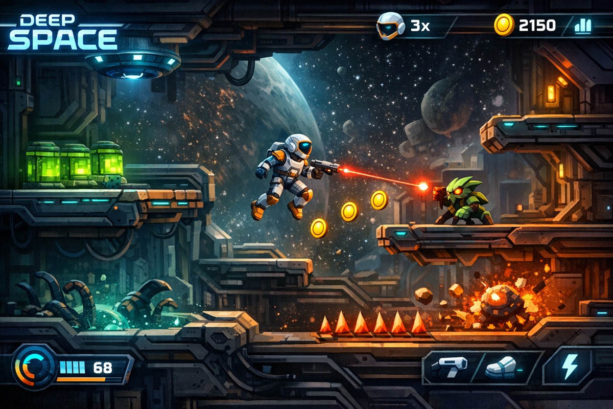 Gameplay d’un jeu mobile comme Deep Space