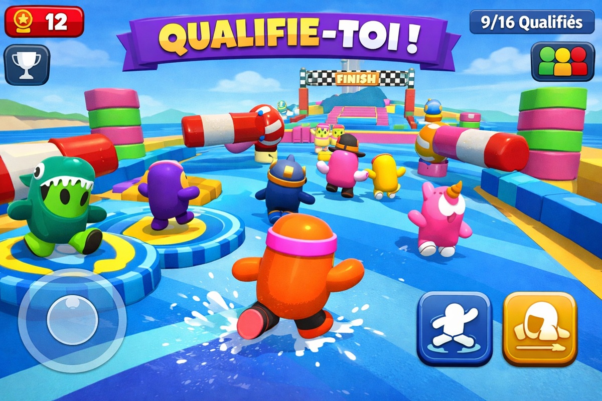 Gameplay d’un jeu mobile comme Fall Beans