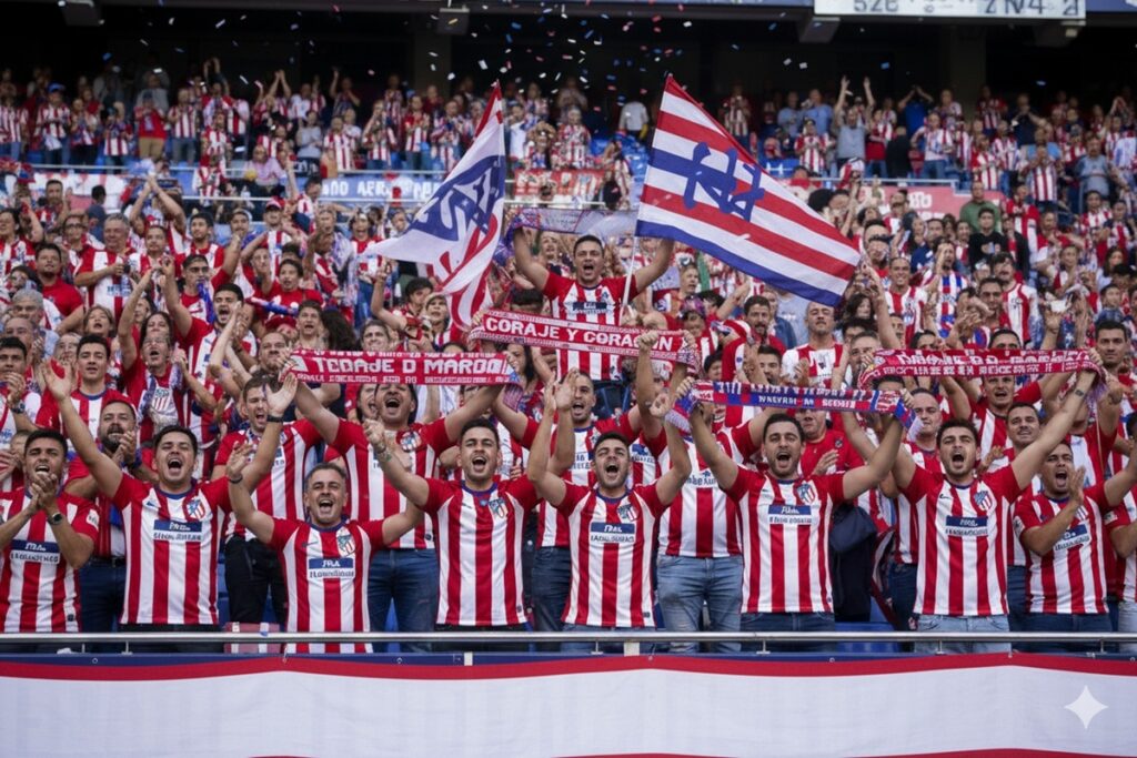 Supporteurs de  l'Atlético Madrid 
