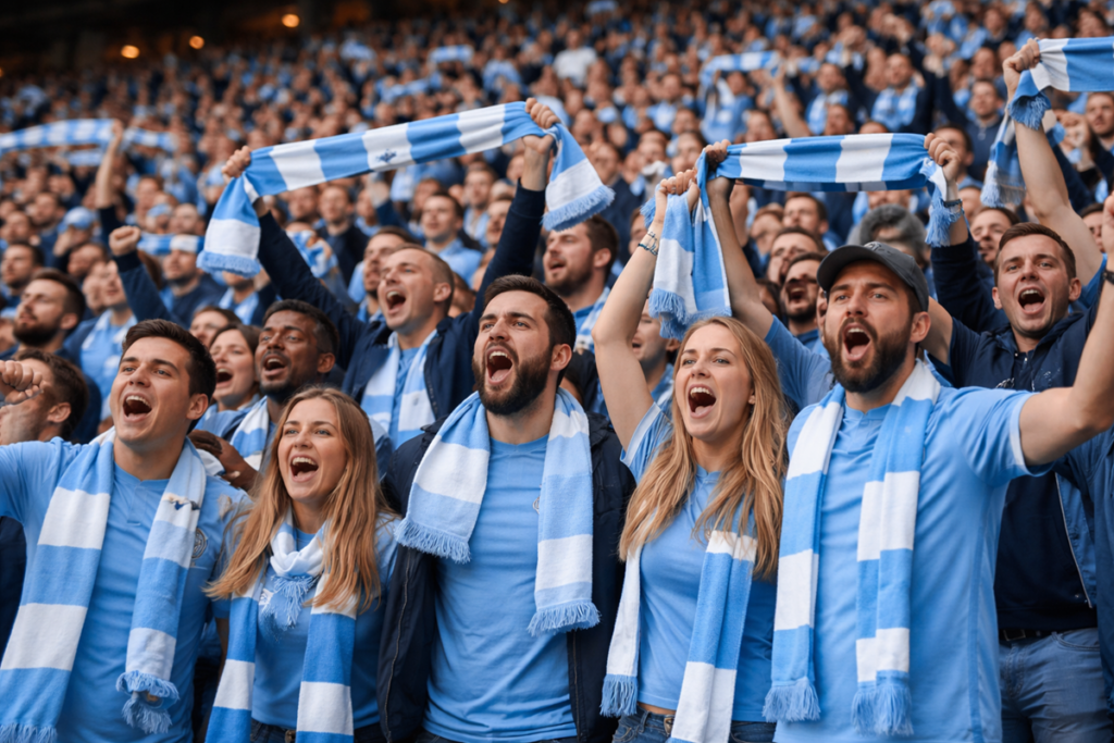 Supporteurs de Manchester City lors d’un match de Premier League
