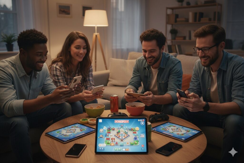 gamers jouant à un jeu du Top 10 de jeux mobile