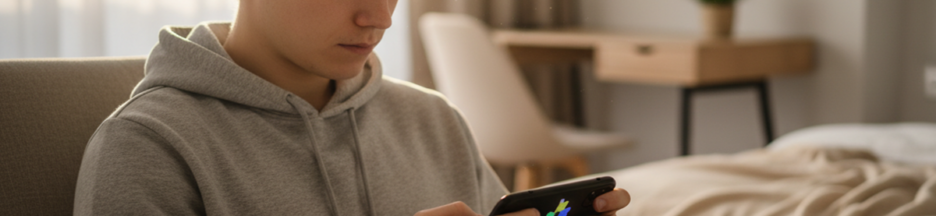 Un joueur qui découvrent les jeux à tester sur mobile