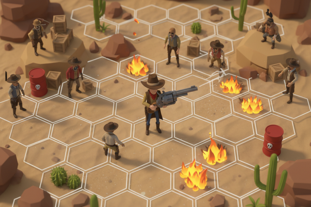 Gameplay d’un jeu de tir comme Guncho