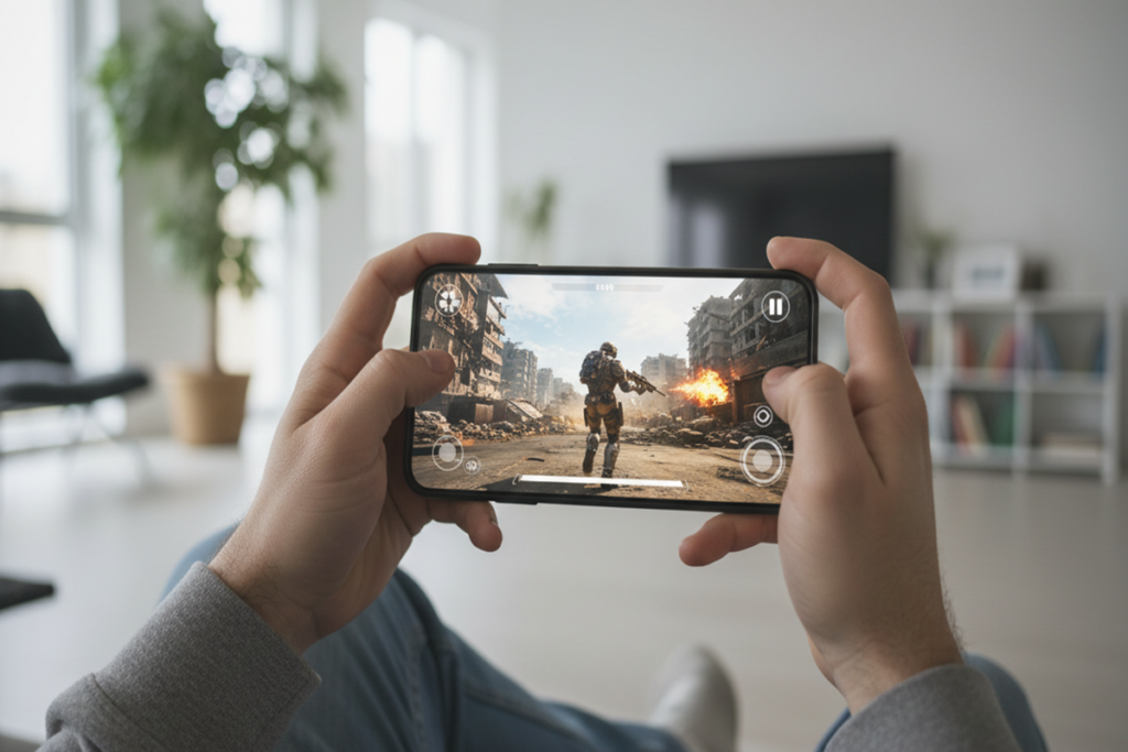 Un jeu de tir sur mobile