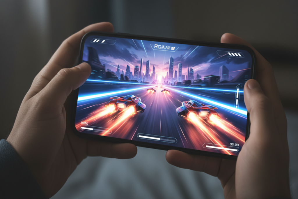 Un jeu de course pour mobile