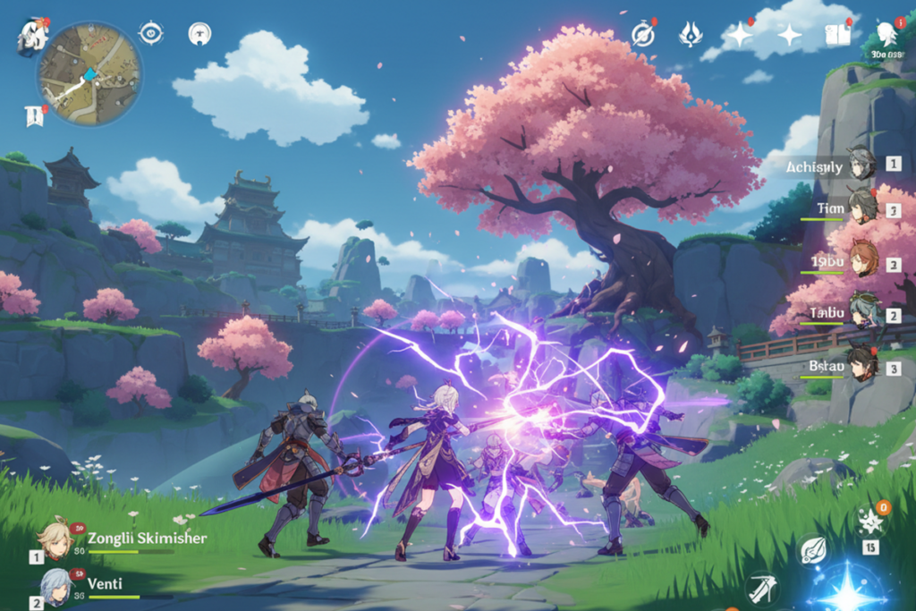 Gameplay d’un jeu RPG comme Genshin Impact