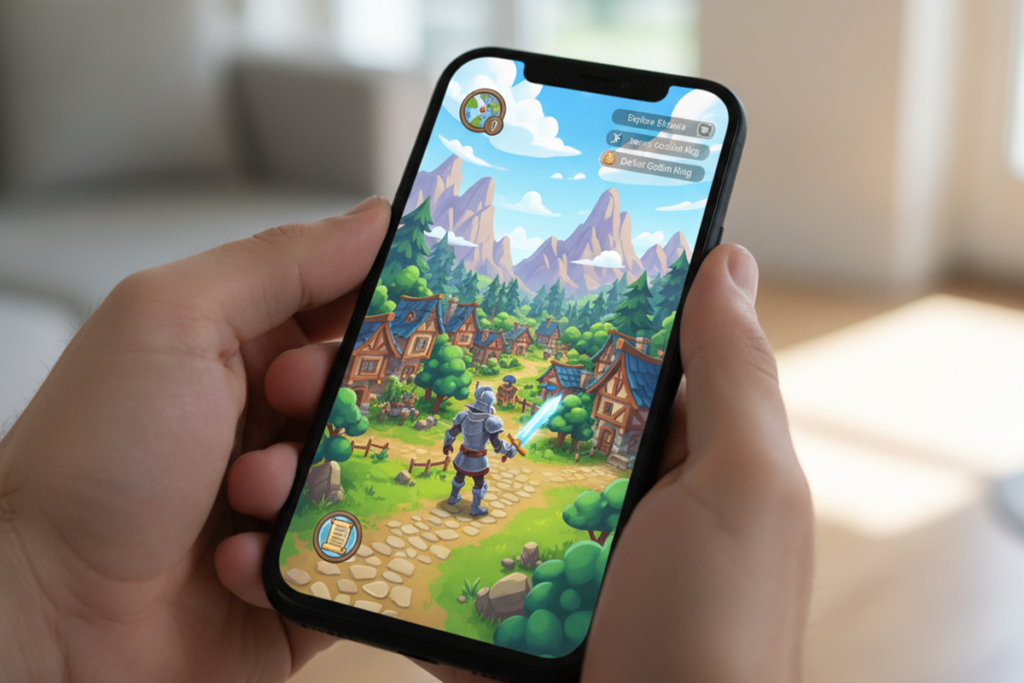 Un jeu de fantasy sur mobile