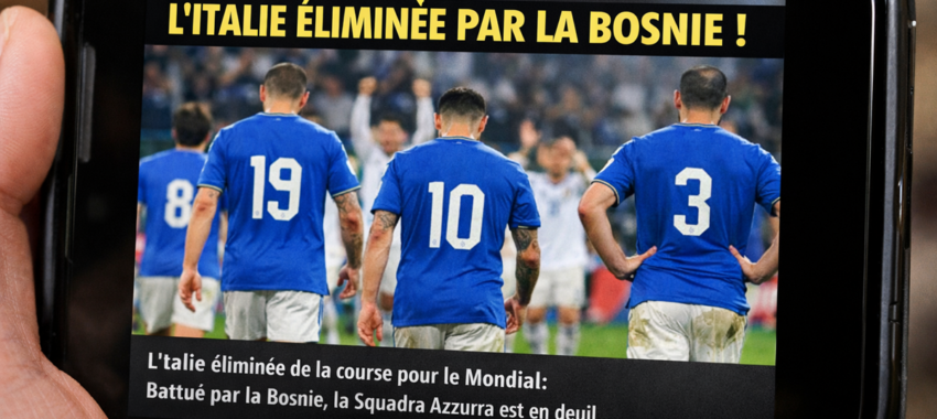 Coupe du Monde : suivez l’élimination de l’Italie sur iPhone