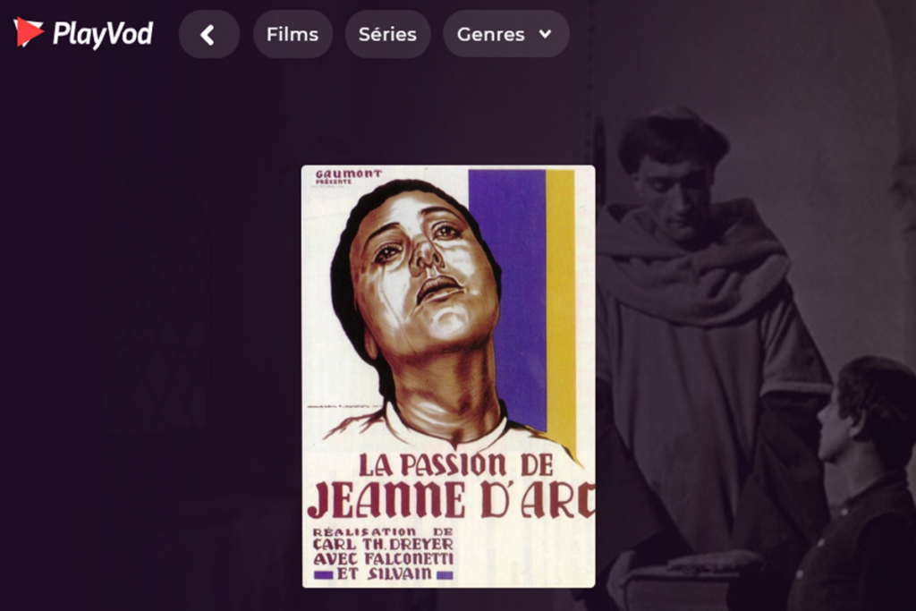 Le film La Passion de Jeanne d’Arc sur PlayVOD