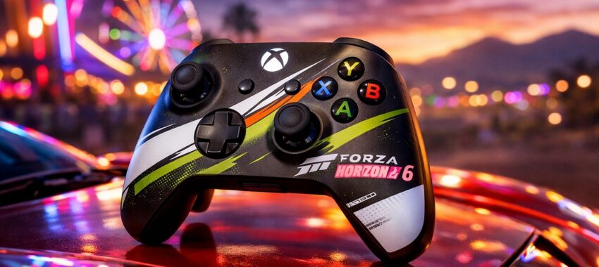 Forza Horizon 6 : manette et casque Xbox éclatants