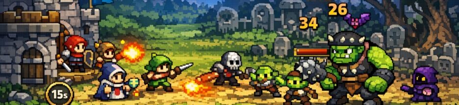 Gameplay d’un jeu mobile comme Mini Guardians Castle Defense