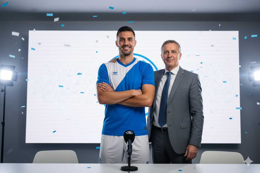 Présentation d’un joueur de football 
