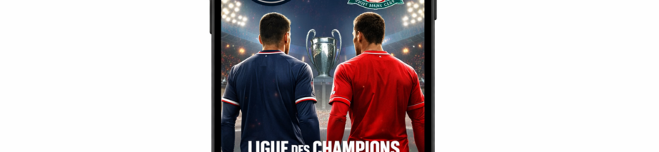 Affiche du match entre le PSG et Liverpool