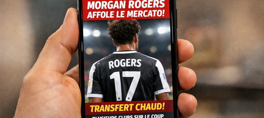 Morgan Rogers affole le mercato : suivez toute l’actu sur mobile