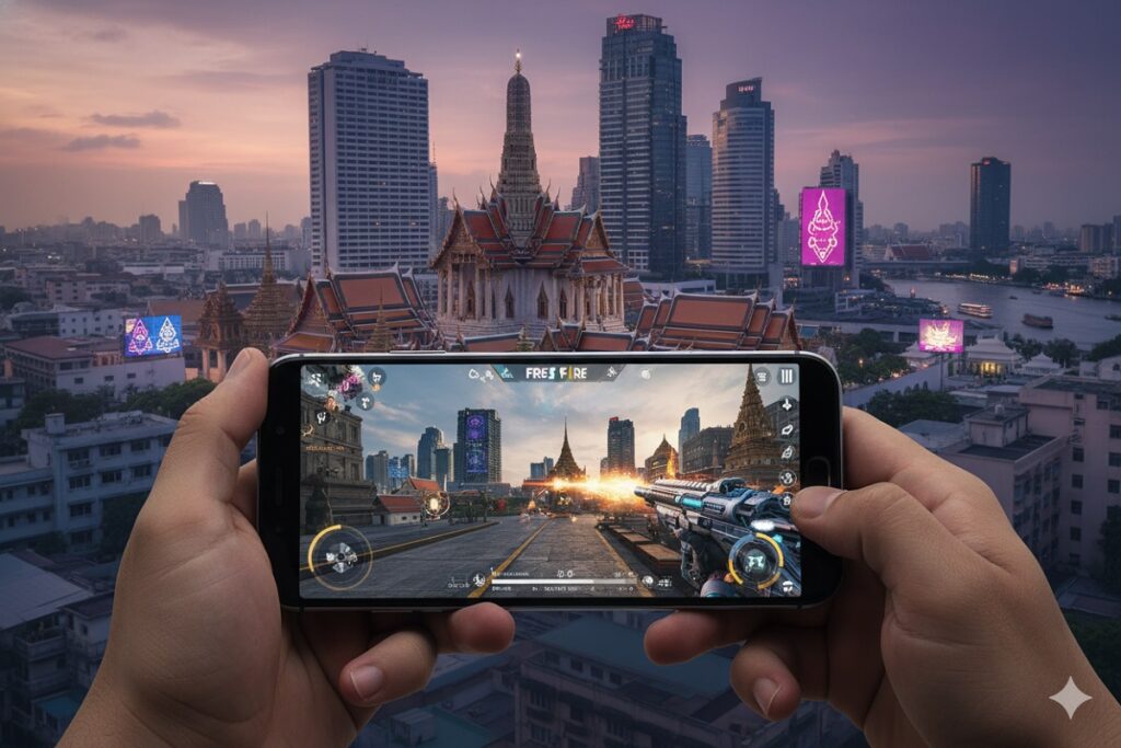 smartphone affichant Free Fire de Garena
