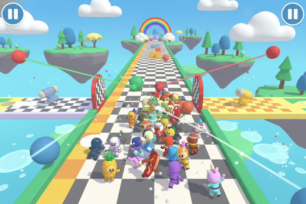 Gameplay du jeu mobile Stumble Guys