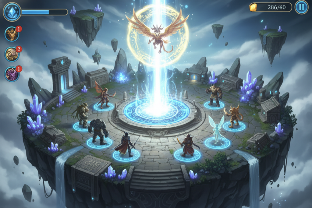 Gameplay d’un jeu mobile comme Summoners War : Sky Arena