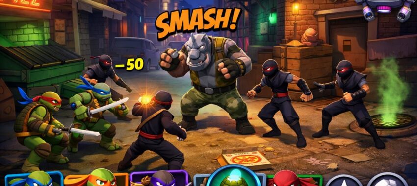 TMNT : Totally Turtles, un jeu d’action arcade sur smartphone