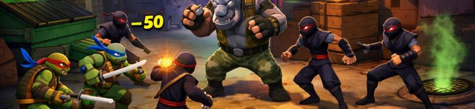 Gameplay d’un jeu mobile comme TMNT : Totally Turtles