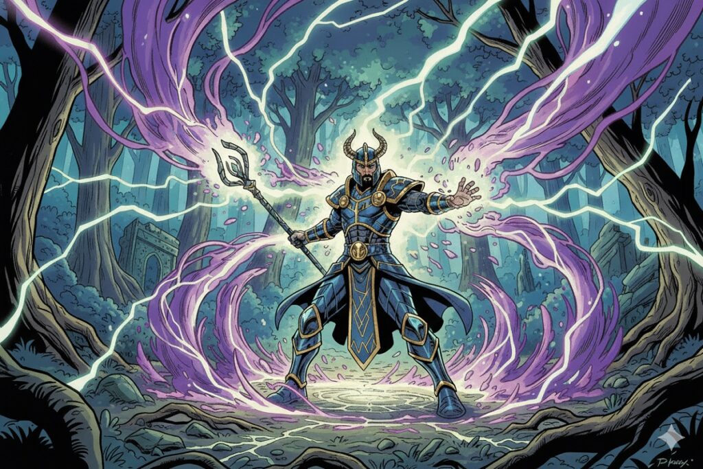 un guerrier mage comme dans Stormforge