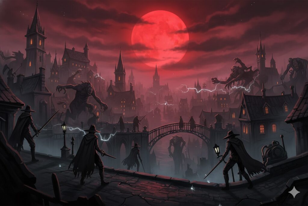 ville inspirée de Yharnam dans Bloodborne
