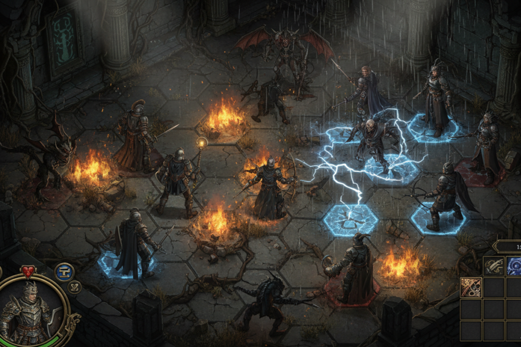 Gameplay d’un jeu tactique comme Crawl Tactics