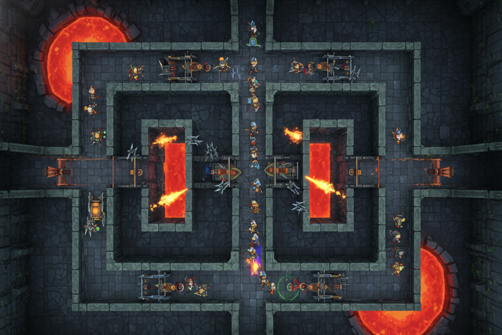 Gameplay d’un jeu comme Dungeon Warfare 3