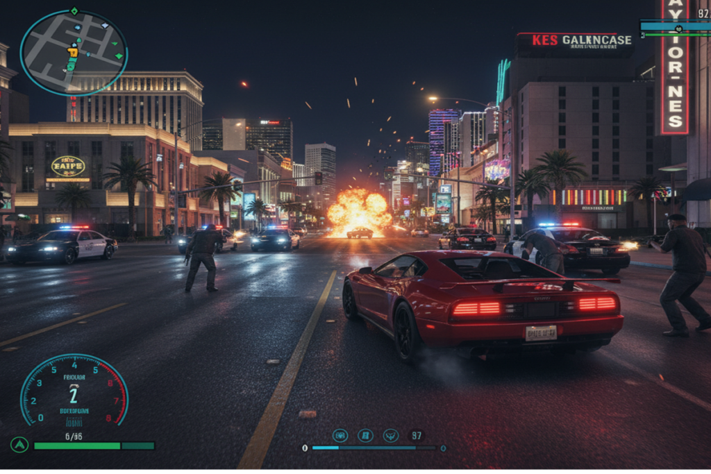 Gameplay d’un jeu comme Grand Vegas City