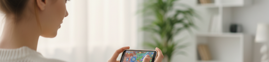 Une personne jouant aux jeux mobiles de conduite