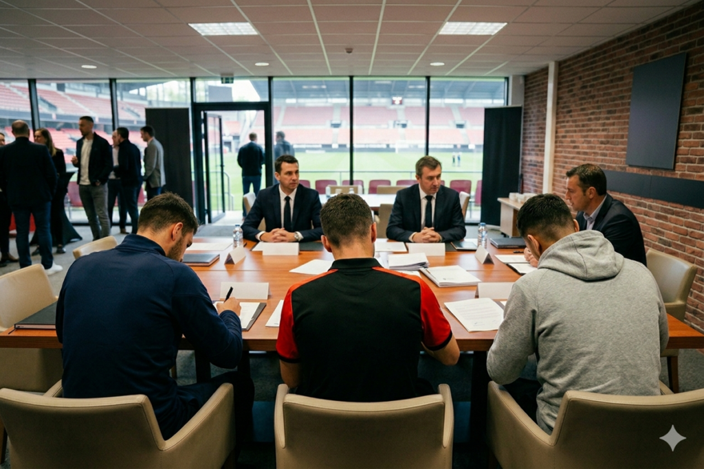 Joueurs qui signent leur contrats