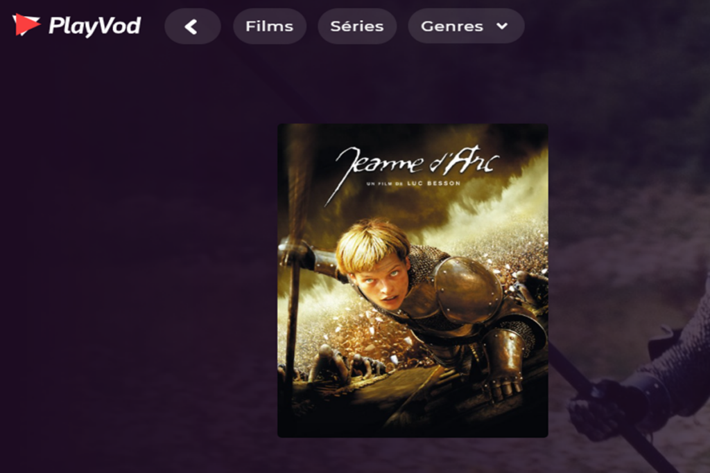 Le film Jeanne d’Arc sur PlayVOD
