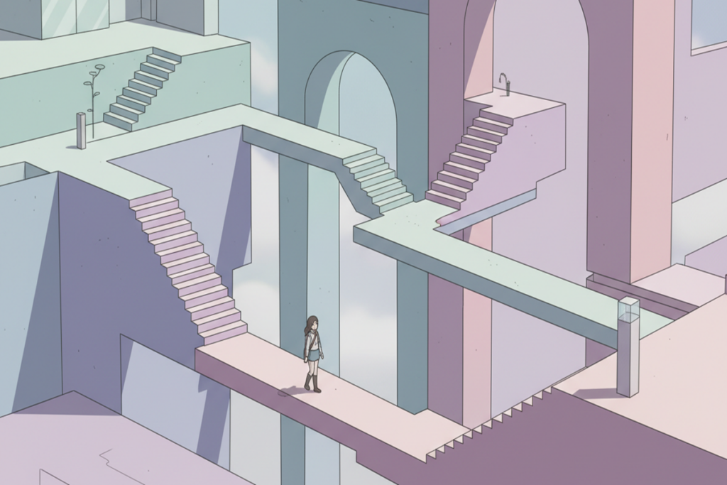 Gameplay d’un jeu comme Monument Valley 3