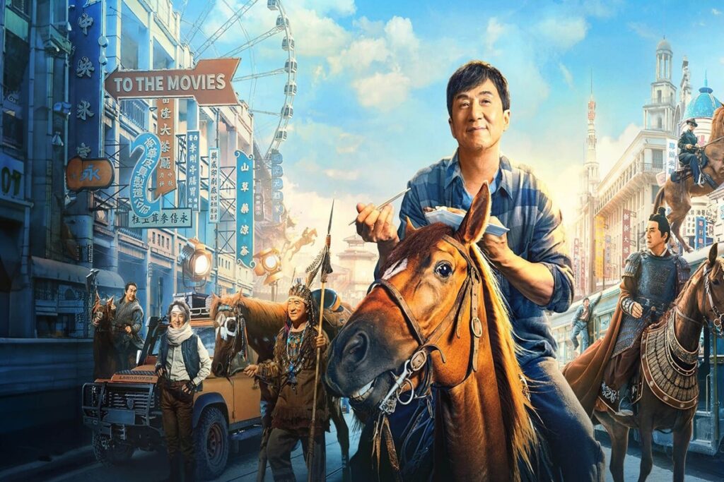 Jackie Chan et son cheval dans une scène du film Ride On 