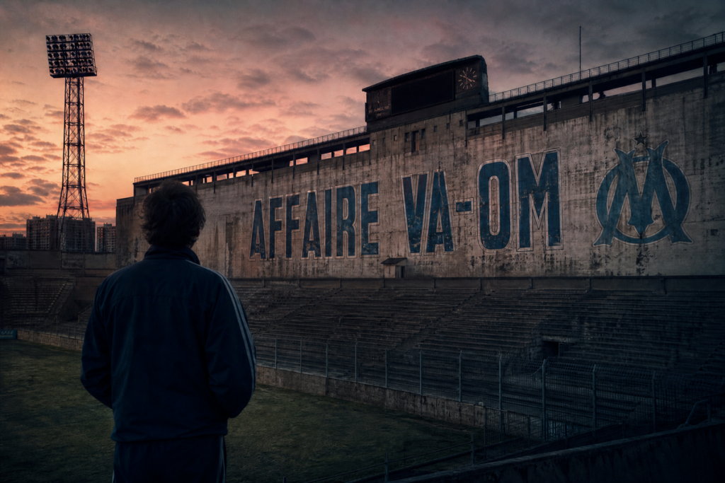 Ancien stade avec la fresque géante Affaire VA-OM