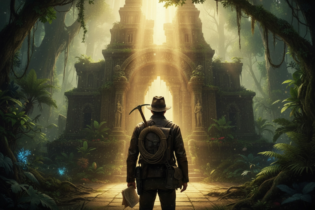 Aventurier inspiré des films Indiana Jones