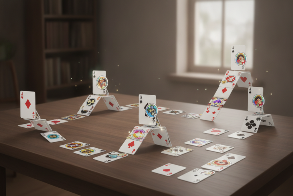 Gameplay d’un jeu roguelite de cartes comme Cascadou