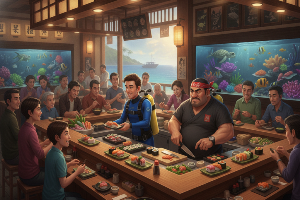 Gameplay d’un jeu similaire à Dave the Diver