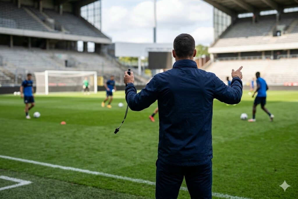 Un entraîneur de football