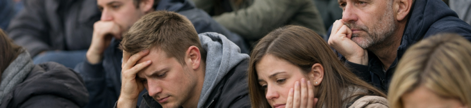 Des supporters tristes