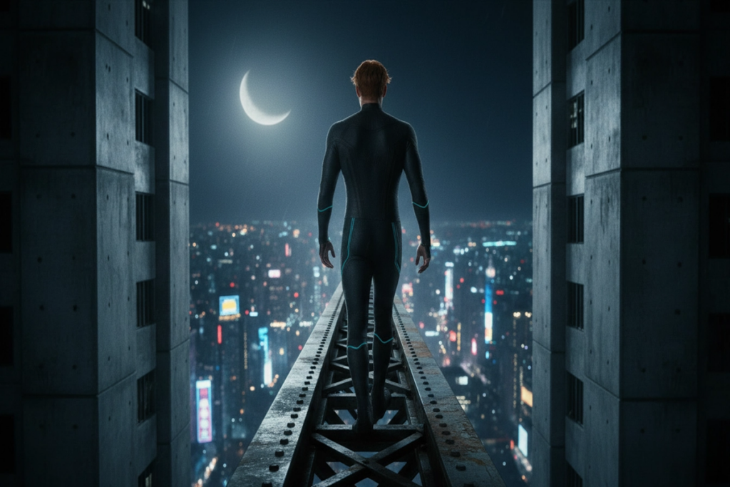 Figure d’homme faisant penser à Spider-Man: Brand New Day