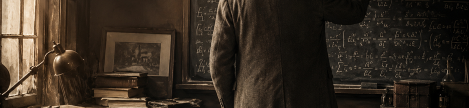 Figure masculine de dos faisant penser à Albert Einstein