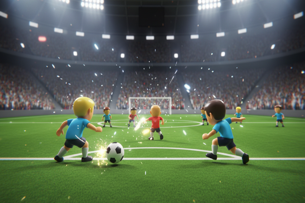 Gameplay d’un jeu similaire à Football Legends